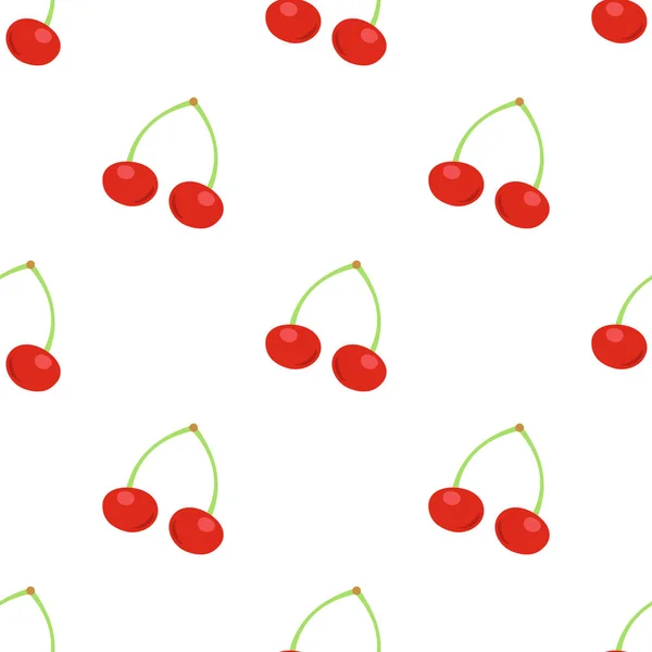 Varrat nélküli mintát egy fehér háttér elkülönítéséről cherry Blossoms — Stock Vector