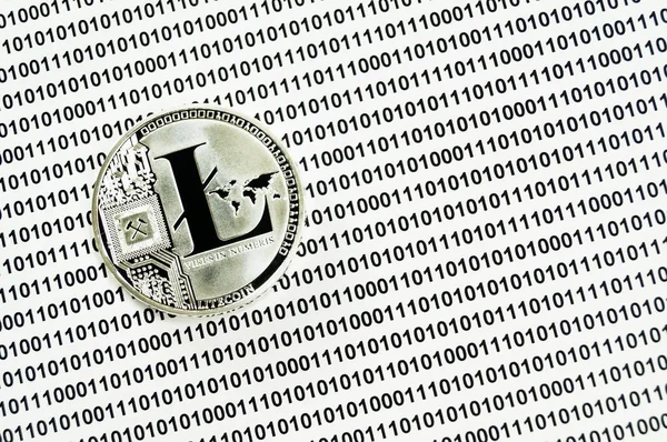 Litecoin, calculadora y cálculos de dólares de la nueva criptomoneda — Foto de Stock