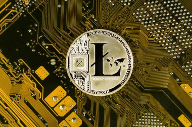 Litecoin is a modern way of exchange and this crypto currency is a convenient means of payment in the financial and web markets clipart