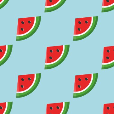 Karpuz mavi bir arka plan üzerinde bir parçasının desen görüntüsü