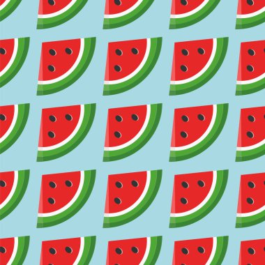 Karpuz mavi bir arka plan üzerinde bir parçasının desen görüntüsü