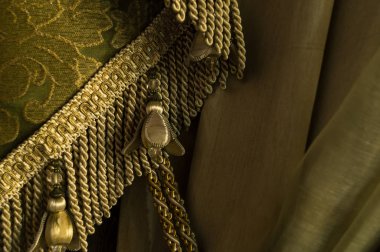 Saçak ile zarif vintage kumaş