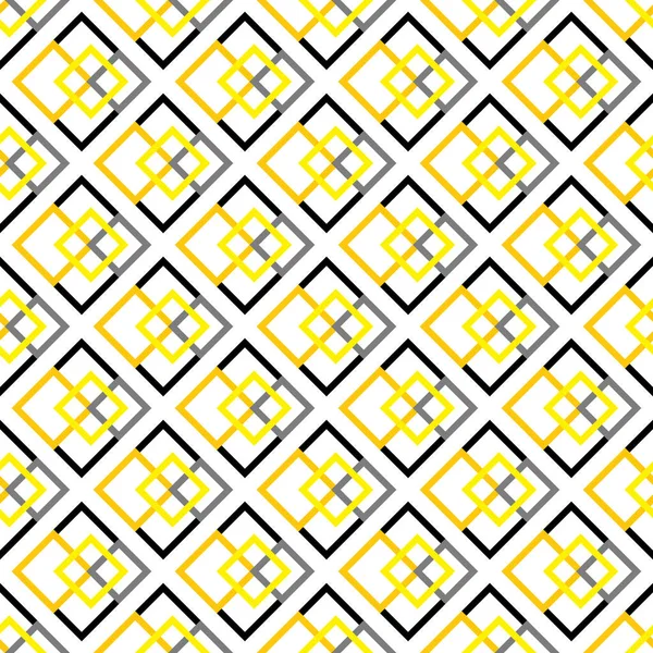 Beyaz arka plan üzerinde geometrik Dikişsiz desen sarı kareler