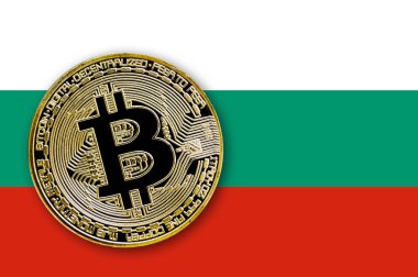 Bulgaristan bayrağı üzerinde sikke bitcoin