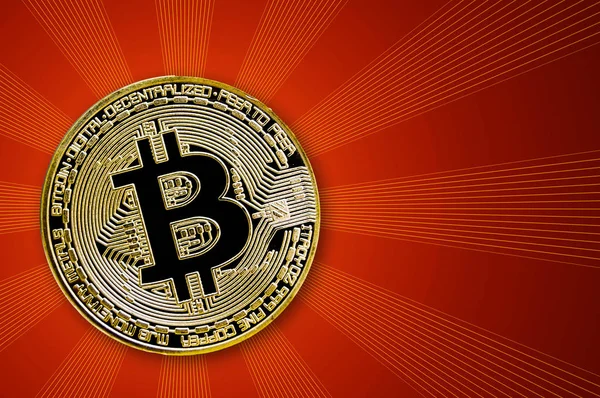 Bitcoin is a modern way of exchange and this crypto currency — Stock Photo, Image