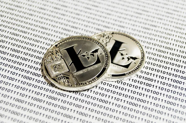 Litecoin є сучасний спосіб обміну і крипто цієї валюти — стокове фото