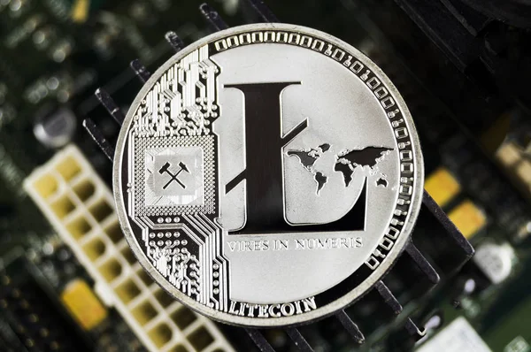 Litecoin Una Forma Moderna Cambio Esta Moneda Criptográfica Medio Conveniente — Foto de Stock