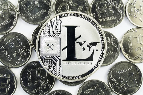 Litecoin Είναι Ένα Σύγχρονο Τρόπο Ανταλλαγής Και Αυτό Κρυπτό Νόμισμα — Φωτογραφία Αρχείου
