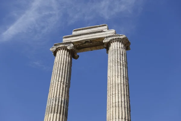 View of Temple of Apollo in antique city of Didyma Stock Image