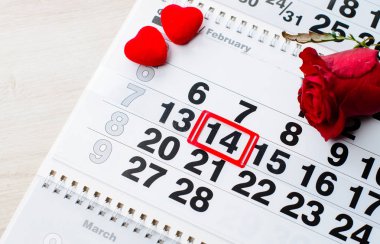 Kavram 14 Şubat Sevgililer günü, metin için yer için bir hediye