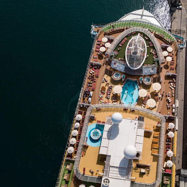 Nose Cruise Ship Pier Aerial View Cruise Vacation Concept — Stock Photo, Image