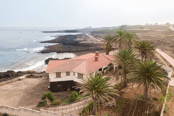 Gemütliche Private Villa Direkt Strand Resort Waterfront Strand Landschaft Luftbild — Stockfoto