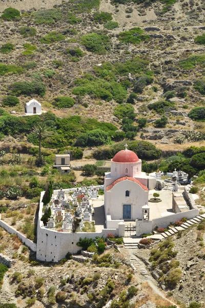 Cimetière Grec Orthodoxe Sur Karpathos Île Grecque — Photo