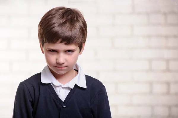 Retrato do menino da escola primária — Fotografia de Stock