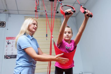 Vinnitsa, Ukrayna, September.2017:Work 25 hasta omurga reabilitation Merkezi ile. Yazı işleri.