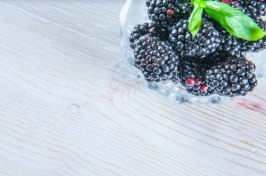 BlackBerry ile üzerine beyaz izole yaprak yeşil