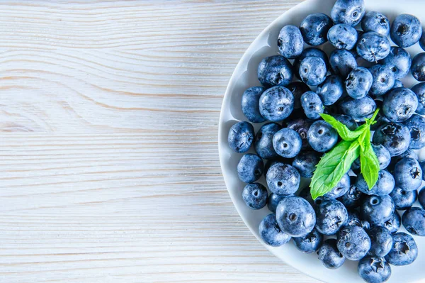 Beyaz arka planda yaprakları ile yaban mersini