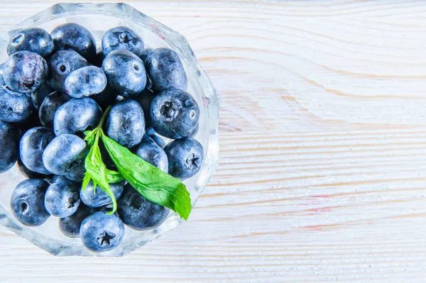 Beyaz arka planda yaprakları ile yaban mersini.