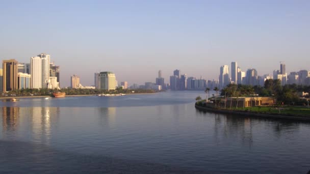 Sharjah Eau Mai 2017 Vue Lagune Sharjah Sharjah Est Située — Video