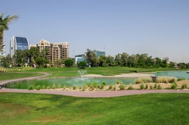 Dubai, Birleşik Arap Emirlikleri - Mar 02: Dubai Creek Golf Kulübü. 02 Mart 2018 yılında Dubai, İngiltere