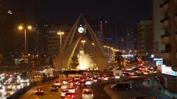 Dubai Uae Ekim 2019 Maktoum Yolu Dubai Deira Saat Kulesi — Stok video