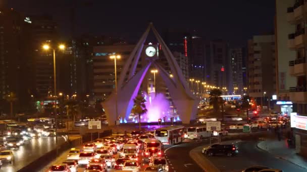 Dubai Emiratos Árabes Unidos Enero 2019 Torre Del Reloj Deira — Vídeos de Stock