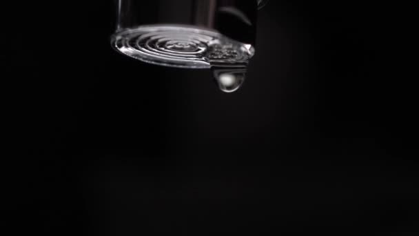 Dripping water tap. Leakage concept. Super slow motion macro clip — Stock Video