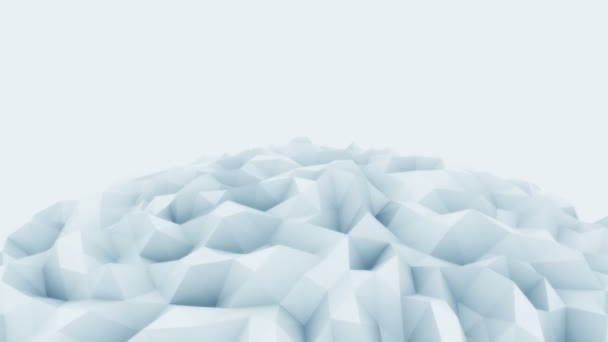 Light blue 3D polygonal sphere motion background for modern reports and presetations. 4K seamless loop animation, ProRes — Stock Video