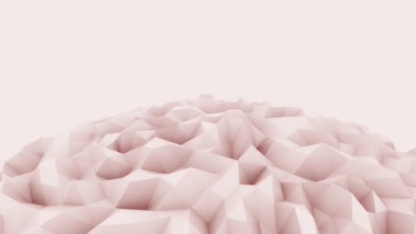 Roșu 3D fundal de mișcare sferă poligonală pentru rapoarte și prezentări moderne. 4K animație buclă fără sudură, ProRes — Videoclip de stoc