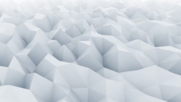 Low poly light blue abstract polygonal modern motion background for presentations and reports. 4K seamless loop animation, ProRes — Stock Video