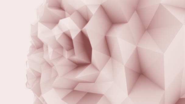 Rose 3D low poly edgy sphère mouvement arrière-plan pour les rapports et les présentations modernes. Animation en boucle transparente 4K, ProRes — Video