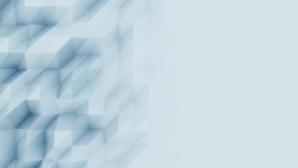 De achtergrond van de abstracte licht blauwe veelhoekige beweging voor moderne rapporten en presetations. 4k naadloze lus animatie, Prores — Stockvideo