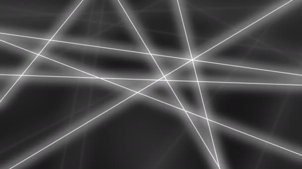 Abstract gloeiende lichtgrijze lijnen kruisingen — Stockvideo