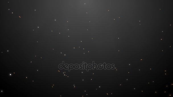 Fondo dinámico de movimiento negro. Estrellas brillantes abstractas y chispas. Clip de bucle sin costura 4K — Vídeos de Stock