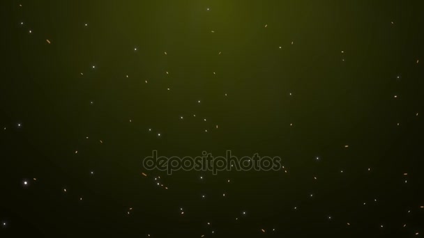 Dynamischer gelber Bewegungshintergrund. abstrakt glühende Kaminfunken. 4k nahtloser Schlaufenclip — Stockvideo