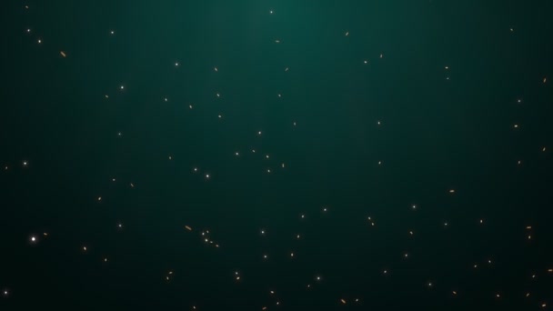 Aquamarin Bewegungshintergrund. abstrakte leuchtende Sterne und Funken. 4k nahtloser Schlaufenclip — Stockvideo
