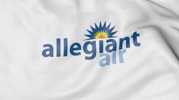 Drapeau ondulé d'Allegiant Air rendu éditorial 3D — Photo