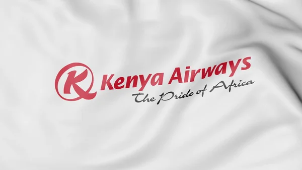 Flagge schwenkend von kenia airways editorial 3D rendering — Stockfoto