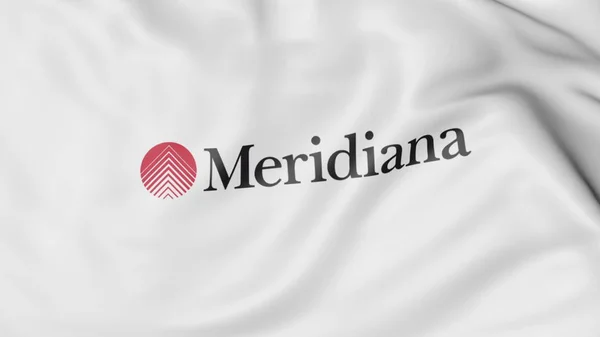 Zwaaien vlag van Meridiana redactionele 3D-rendering — Stockfoto