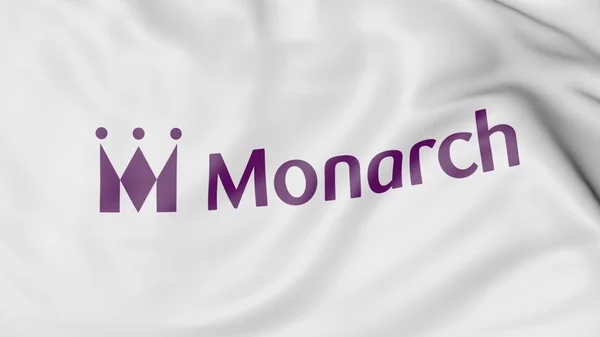 Bandera ondeante de Monarch Airlines editorial 3D rendering —  Fotos de Stock