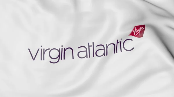Drapeau agitant de Virgin Atlantic editorial rendu 3D — Photo