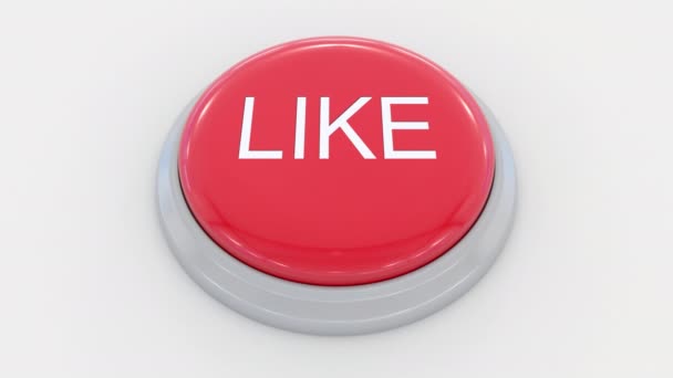 Grote rode knop met als opschrift te duwen. Conceptuele 4 k clip — Stockvideo