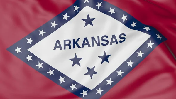Drapeau de l'État de l'Arkansas. rendu 3D — Photo