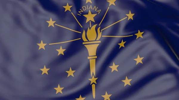 Drapeau de l'État de l'Indiana. rendu 3D — Photo