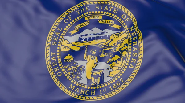 Drapeau de l'État du Nebraska. rendu 3D — Photo