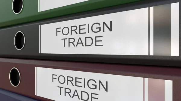 Biuro spoiwa z handlu zagranicznego Tagi renderowania 3d — Zdjęcie stockowe
