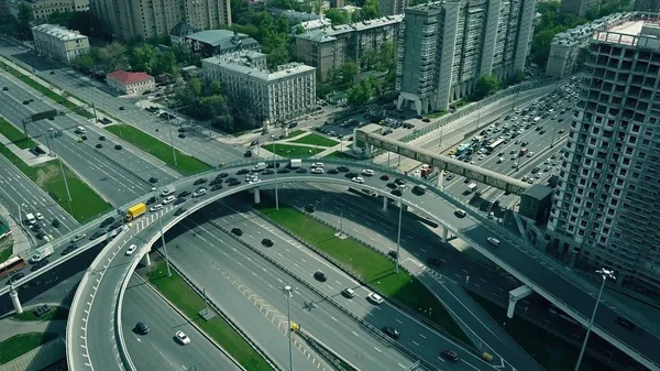 Пробок на місто транспортних розв'язок в Москві — стокове фото