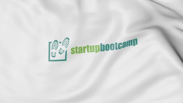 Bandera ondeante con logotipo de Startupbootcamp. Representación Editorial 3D —  Fotos de Stock