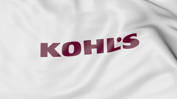 Wapperende vlag met Kohls logo. Redactioneel 3D-rendering — Stockfoto