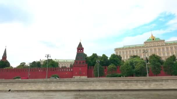 Hyperlapse nábřeží moskevského Kremlu — Stock video